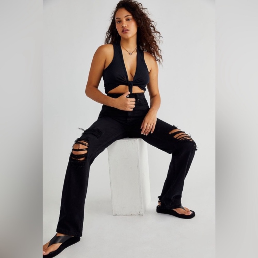 Free People CRVY Straight Shooter Jeans